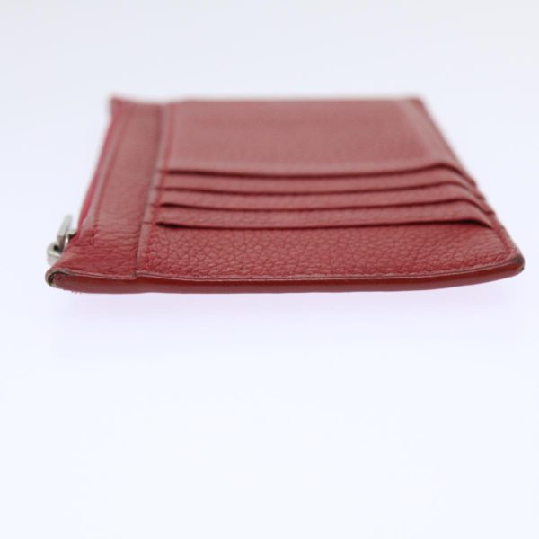 CELINE Coin Purse Leather Red 50848 Fashion