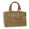 CELINE Hand Bag PVC Leather Beige 33127 on Sale