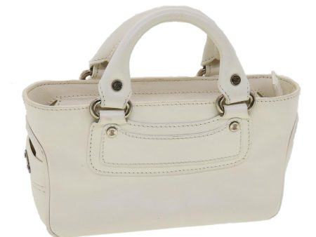 CELINE Hand Bag Leather White GBS0 33192 Sale