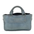 CELINE Hand Bag Suede Light Blue bs5202 Fashion