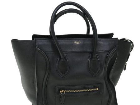 CELINE Luggage Mini Hand Bag Leather Black 51427 Online