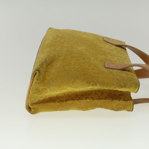 CELINE C Macadam Canvas Hand Bag Yellow 58815 Fashion