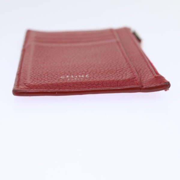 CELINE Coin Purse Leather Red 50848 Fashion