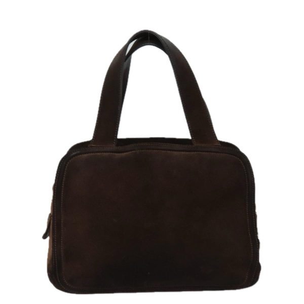 CELINE Hand Bag Suede Brown 80059 For Sale