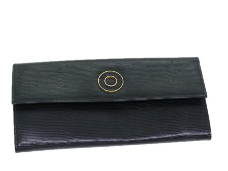 CELINE Long Wallet Leather Black 81009 Online