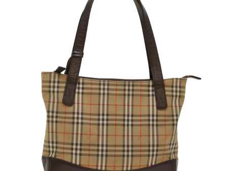 BURBERRY Nova Check Hand Bag Nylon BeigeNew 50201 Online Hot Sale