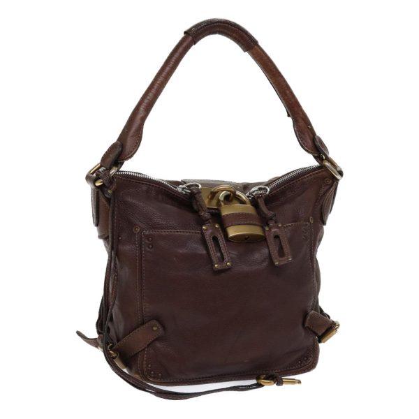 Chloe Paddington Shoulder Bag Leather Brown  ar11731 For Sale