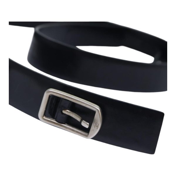 CHANEL Belt Leather 40 Black CC  bs17331 For Cheap