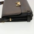 CELINE Horse Carriage Shoulder Bag Leather Black rd4883 For Sale