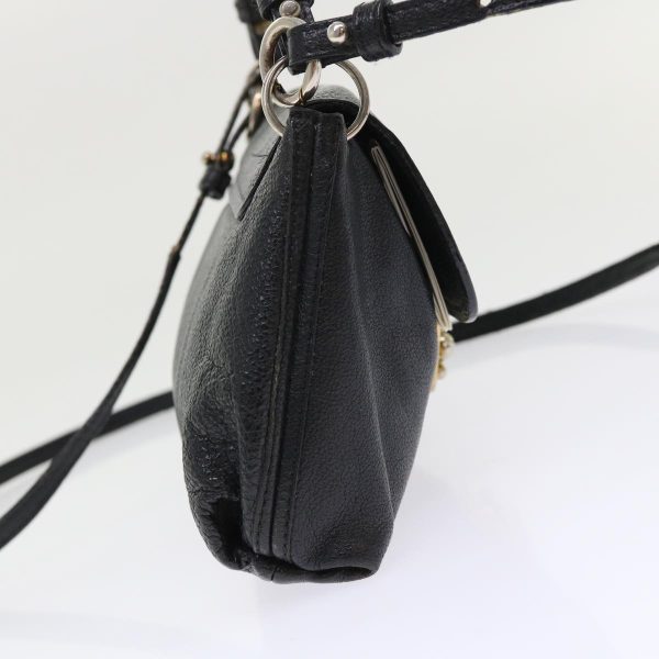 Chloe Shoulder Bag Leather Black  bs7243 Online now