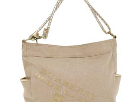 BURBERRY Blue Label Shoulder Bag Canvas BeigeNew 51700 For Sale