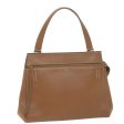 CELINE Edge Hand Bag Leather Brown bs10092 For Sale