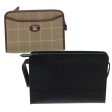 BURBERRY Clutch Bag Nylon Leather 2Set Black BeigeNew bs6751 Cheap