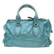 BURBERRY Boston Bag Leather BlueNew bs7372 For Discount