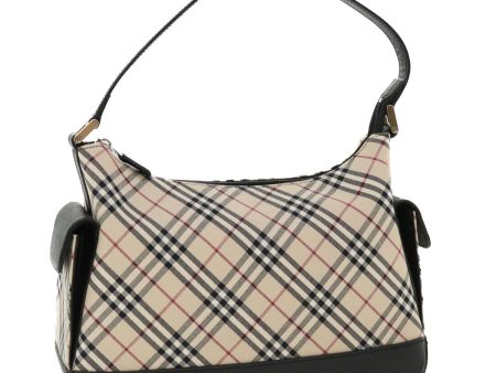 BURBERRY Nova Check Shoulder Bag Nylon Beige BlackNew am3722 Online Sale