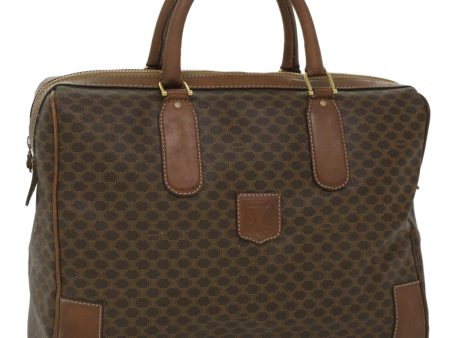 CELINE Macadam Canvas Boston Bag PVC Leather Brown 36617 Online