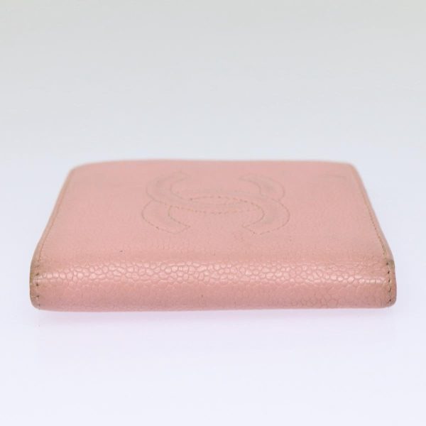 CHANEL COCO Mark Wallet Caviar Skin Pink Gold CC  88731 Supply