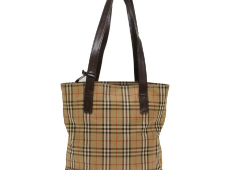 BURBERRY Nova Check Hand Bag Nylon BeigeNew bs7211 Supply