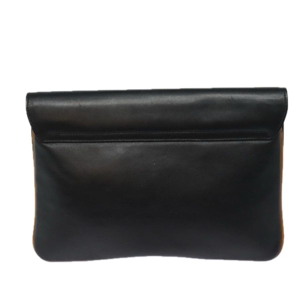 CELINE Clutch Bag Leather Black 81129 Discount