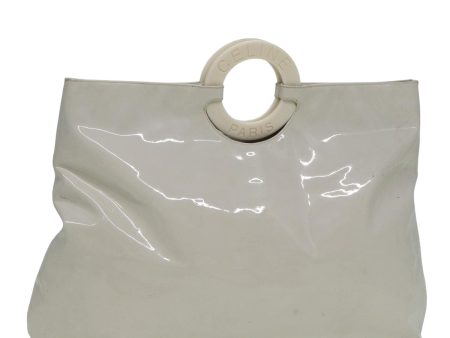 CELINE Circle Hand Bag Enamel White 81830 Supply