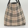 BURBERRY Nova Check Hand Bag Nylon Beige BlackNew ti1178 Fashion