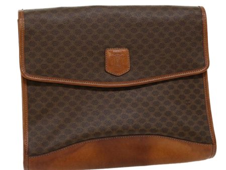 CELINE Macadam Canvas Clutch Bag Brown 30906 Online Sale