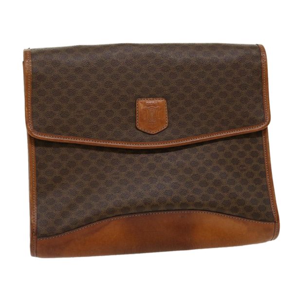 CELINE Macadam Canvas Clutch Bag Brown 30906 Online Sale