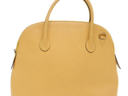 CELINE Hand Bag Leather Beige ar10027B Cheap