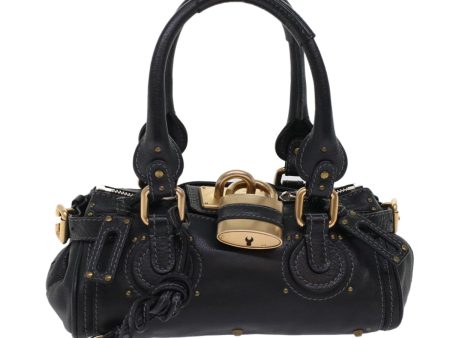 Chloe Paddington Shoulder Bag Leather Black  yk7761 For Cheap