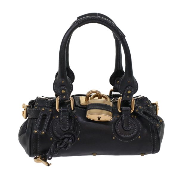 Chloe Paddington Shoulder Bag Leather Black  yk7761 For Cheap