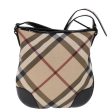 BURBERRY Nova Check Shoulder Bag PVC Leather Beige BlackNew yk7880 Fashion