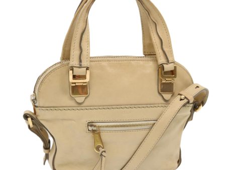 Chloe Hand Bag Leather 2way Beige  bs13698 Online now