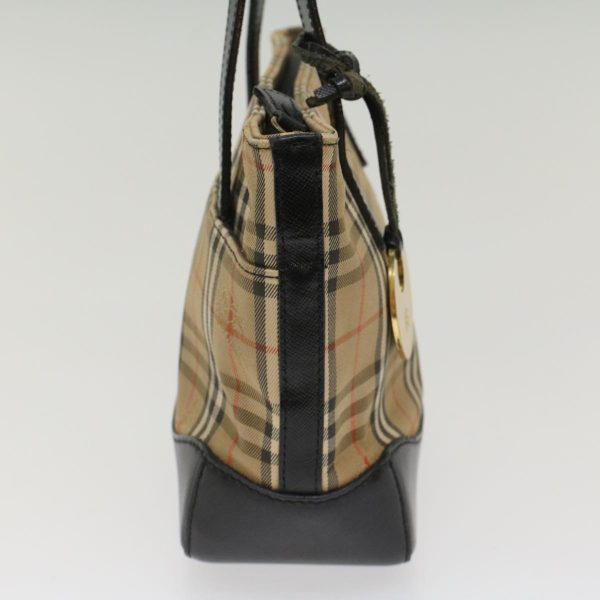 BURBERRY Nova Check Hand Bag Nylon Leather BeigeNew 49617 Cheap