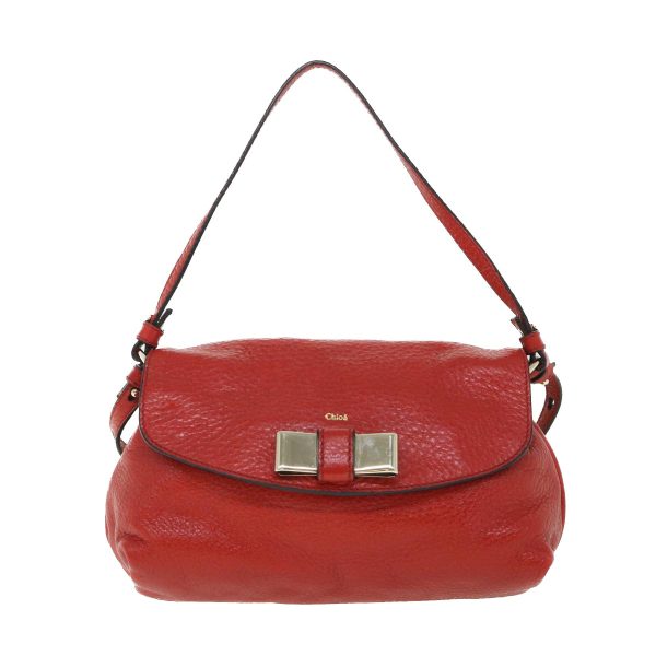 Chloe Accessory Pouch Leather 2way Red  yk8693 Hot on Sale