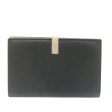 CELINE Large Strap Wallet Leather Black ai152 Sale