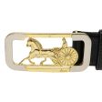 CELINE Horse Carriage Belt Black rd2136 on Sale