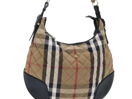 BURBERRY Nova Check Quilted Shoulder Bag Canvas Leather Beige BlackNew 50627 Online