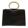 CELINE Hand Bag Leather Black 50187 For Discount