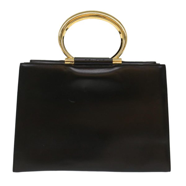 CELINE Hand Bag Leather Black 50187 For Discount