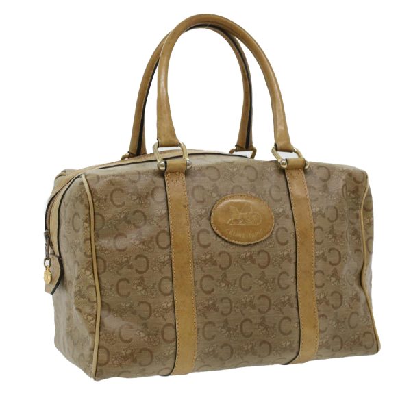 CELINE C Macadam Canvas Hand Bag Beige ki2542 For Sale