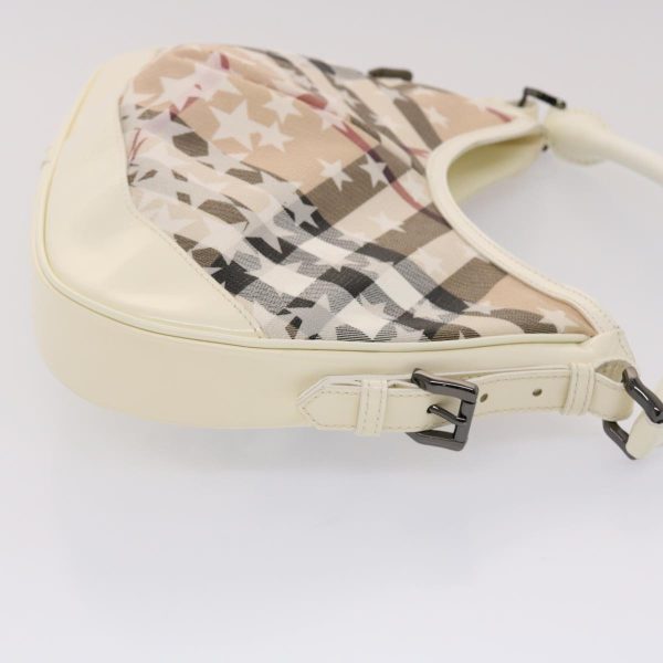 BURBERRY Nova Check Shoulder Bag PVC Leather BeigeNew yk7693B Fashion