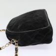 CHANEL Matelasse Chain Shoulder Bag Suede Black Gold CC  bs17434 Discount