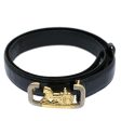 CELINE Horse Carriage Belt Leather 65 Black ti1368 Online