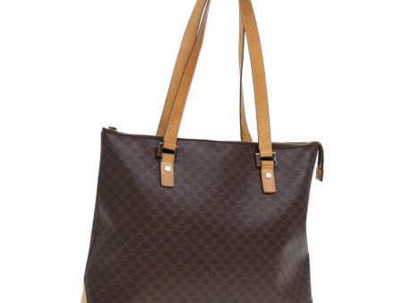 CELINE Macadam Canvas Tote Bag PVC Brown yk13229 Hot on Sale