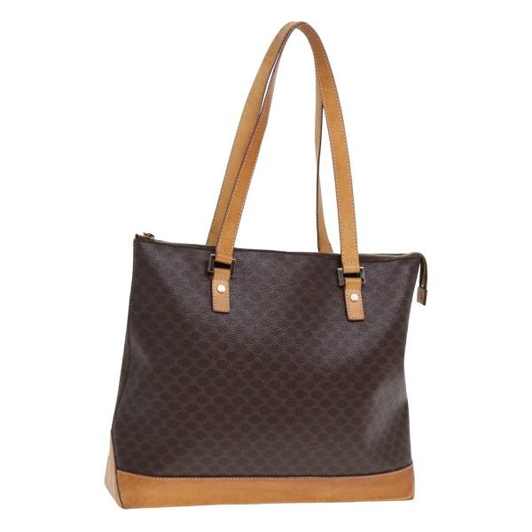 CELINE Macadam Canvas Tote Bag PVC Brown yk13229 Hot on Sale