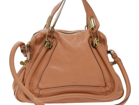 Chloe Paraty Hand Bag Leather 2way Brown 02-11-50  am4850 Online Sale