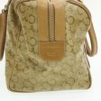 CELINE C Macadam Horse Carriage Hand Bag PVC Leather Beige am177g Fashion