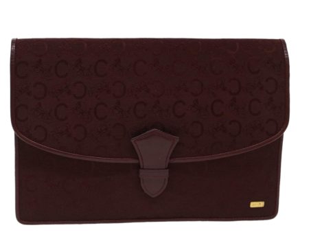 CELINE C Macadam Canvas Clutch Bag Red ep1263 on Sale