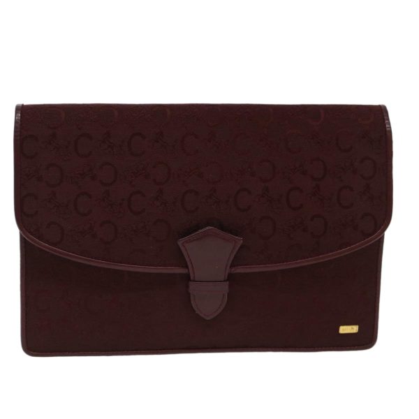 CELINE C Macadam Canvas Clutch Bag Red ep1263 on Sale