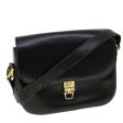 CELINE Horse Carriage Shoulder Bag Leather Black rd4963 For Cheap